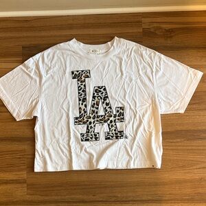 Women's White Graphic Short Sleeve Tee